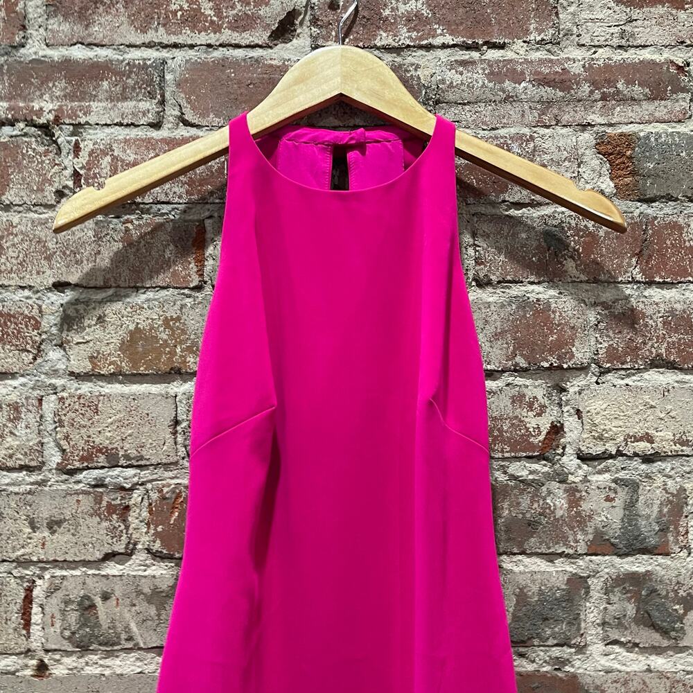 Badgley Mischka Magenta Bow Back Dress Size 0 - Picture 7 of 11